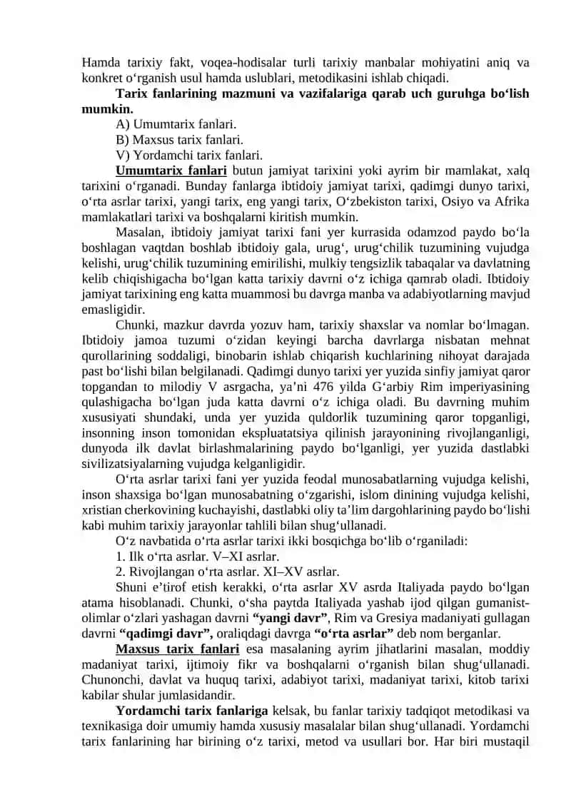YORDAMCHI TARIXIY FANLAR 2