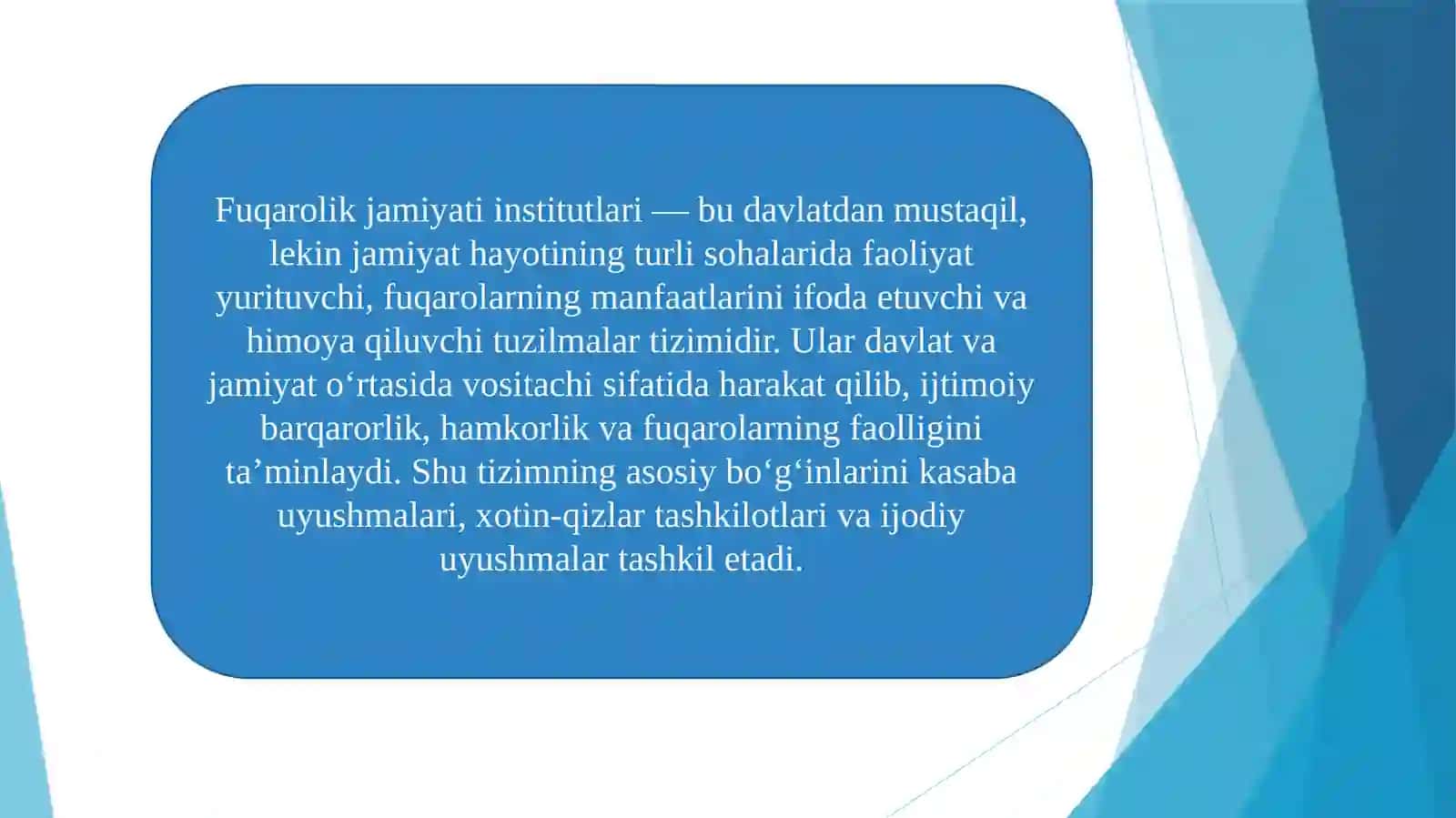 Fuqarolik jamiyati institutlari 2