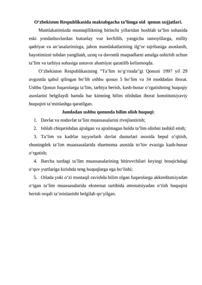 Ta'lim to‘g‘risida Qonun 2