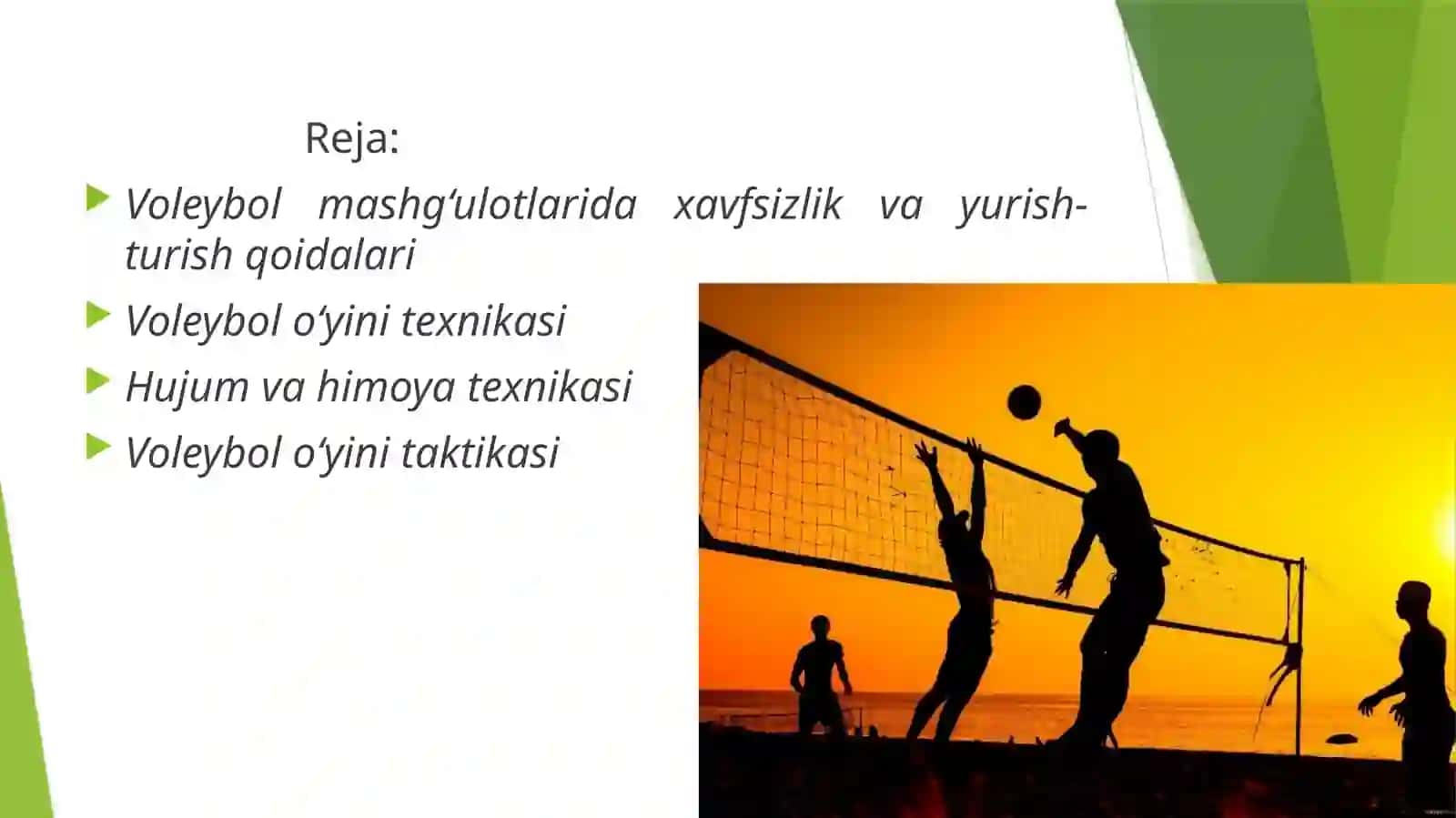 Voleybol Sporti Harakatlari Teknikasi 2