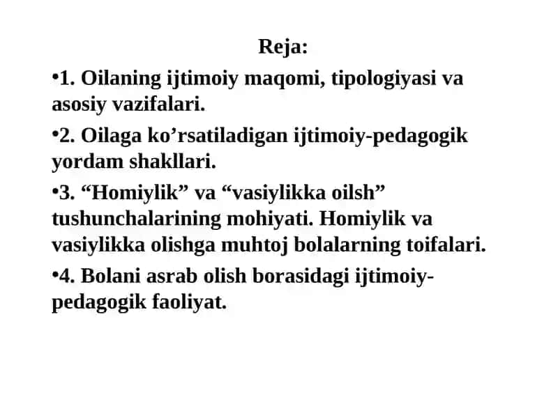 Oila bilan ishlashning asosiy ish shakllari va funksiyalari 2