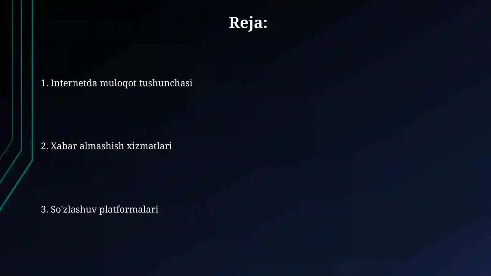 Internetda xabar almashish va so'zlashuv xizmatlari 2