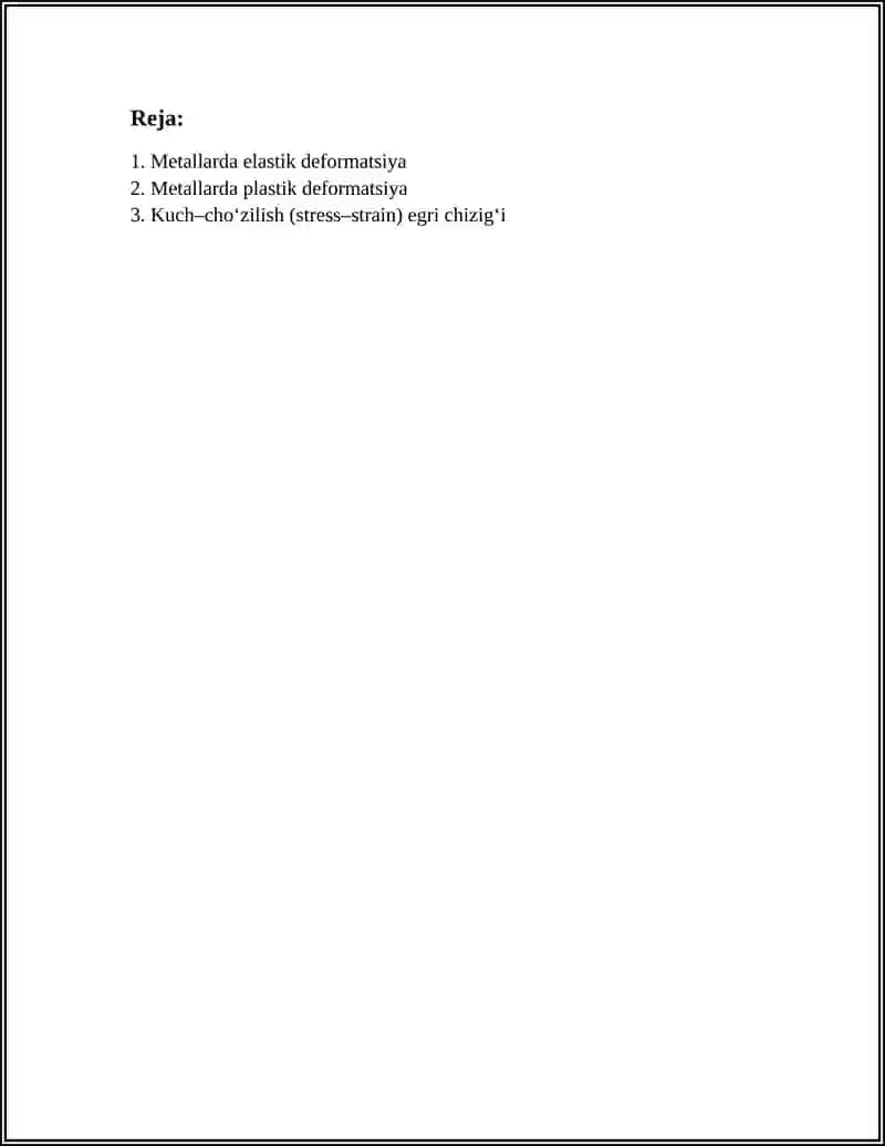METALLARDA DEFORMATSIYA 2