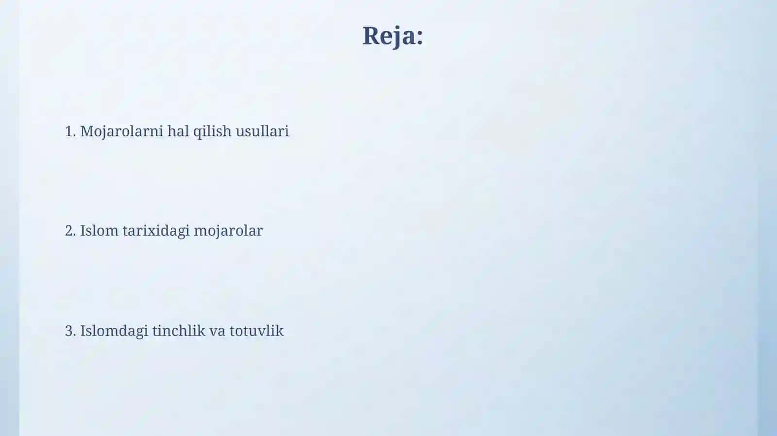 Islom tarixida ixtiloflar va ularning hal etilishi 2