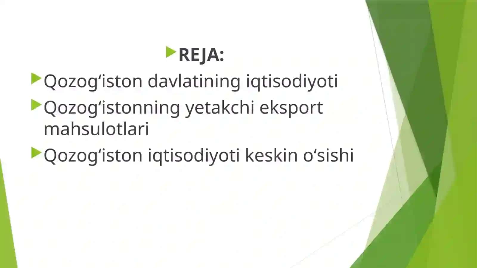 QOZOGISTONI IQTISODIY OSISH 2