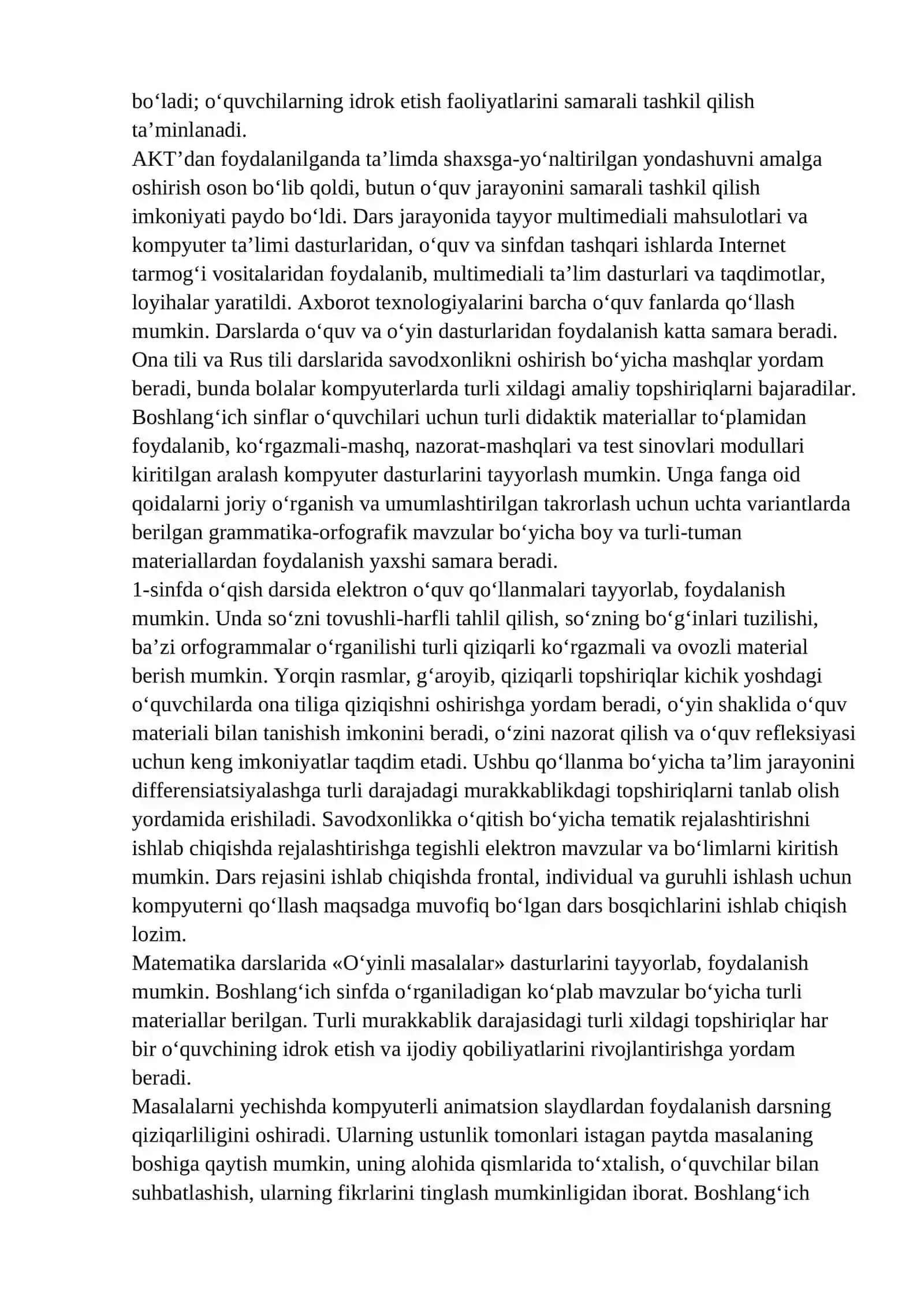 Ta'lim tizimida AKTdan foydalanish 2