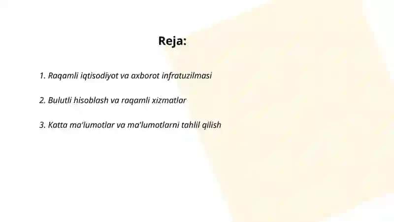 Raqamli iqtisodiyotda axborot texnologiyalari va tizimlari 2