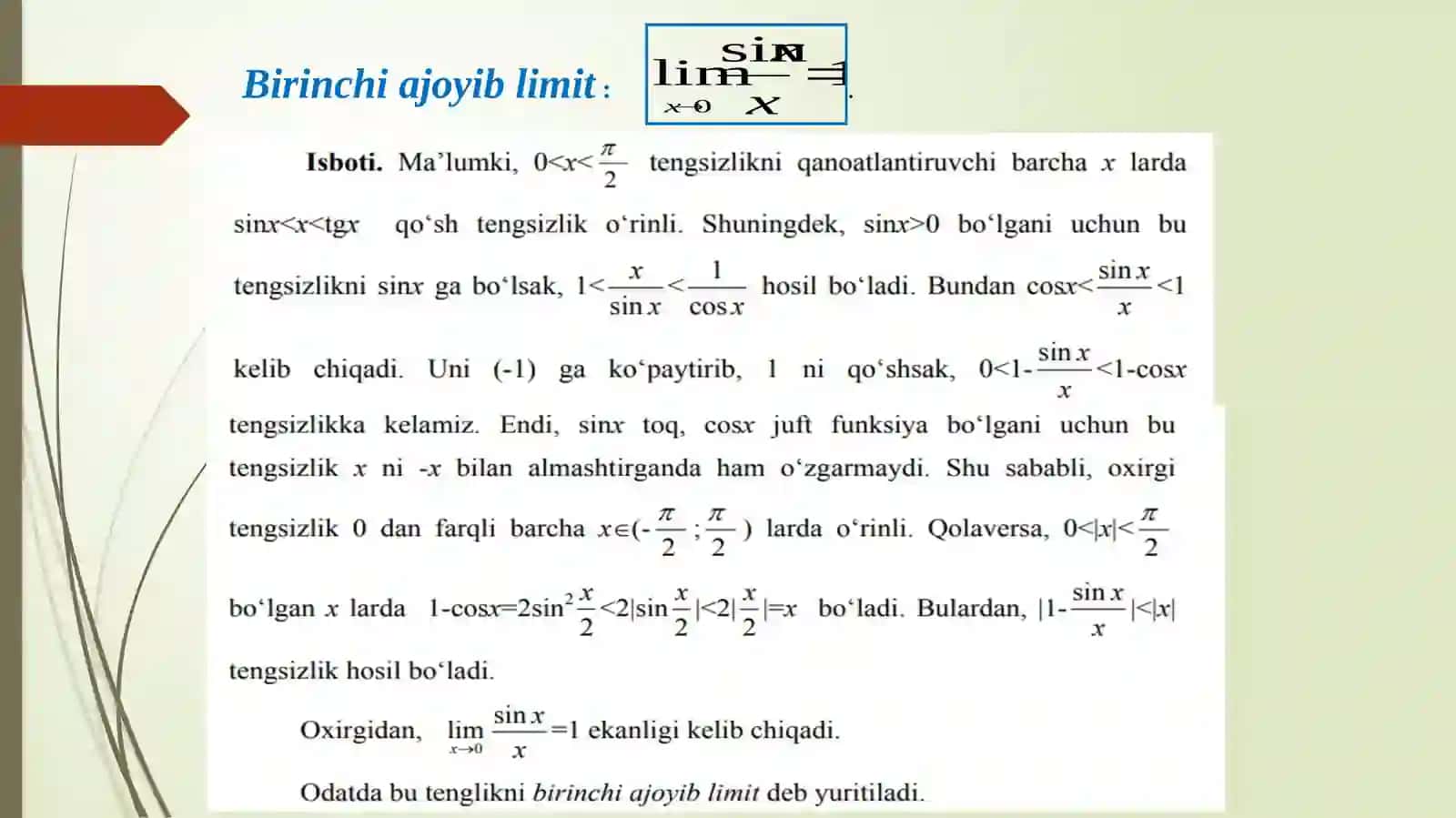 Funksiyaning uzluksizligi 2