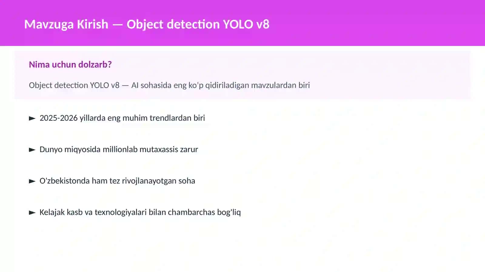 Object detection YOLO v8 2