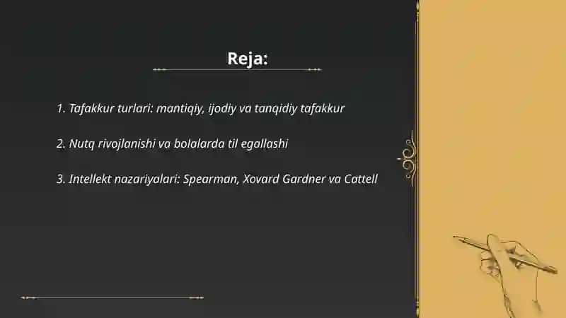 Tafakkur, nutq va intellekt 2