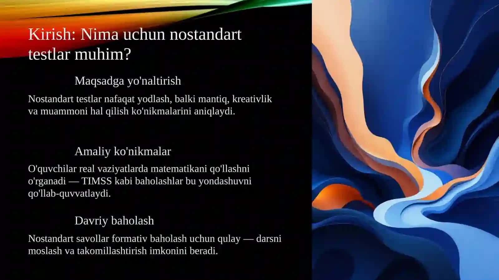 Boshlang'ich sinfda matematika o'qitishda nostandart testlar tuzish va o'rgatish usullari 2