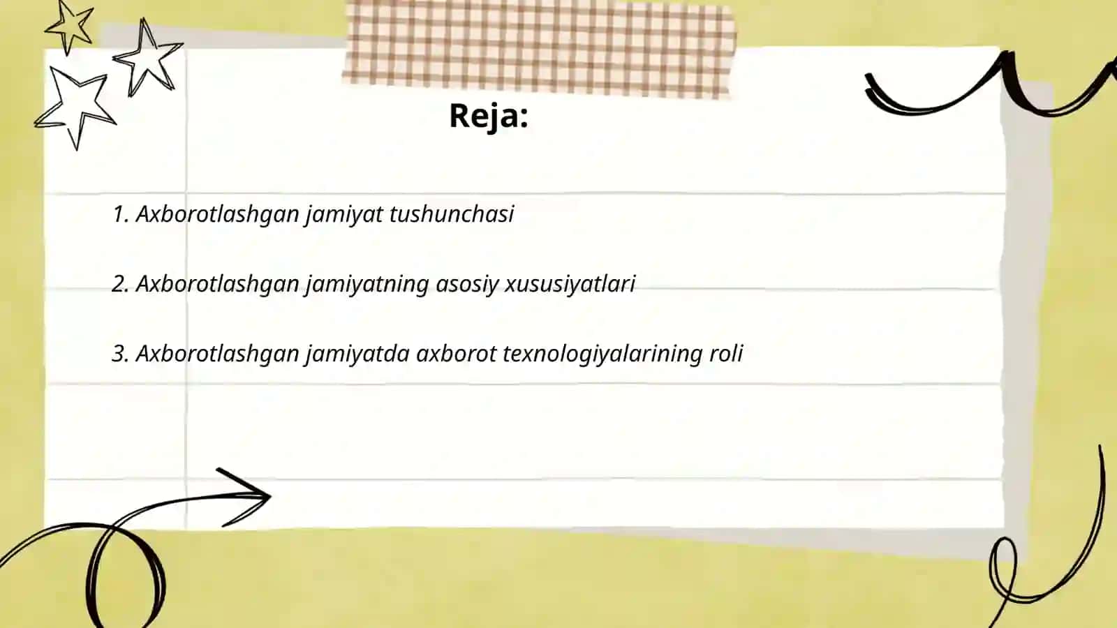 Axborotlashgan jamiyatning oʻziga xos jihatlari 2