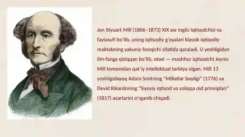 Jon Styuart Millning iqtisodiy qarashlari va klassik maktabning yakuniy bosqichi 2