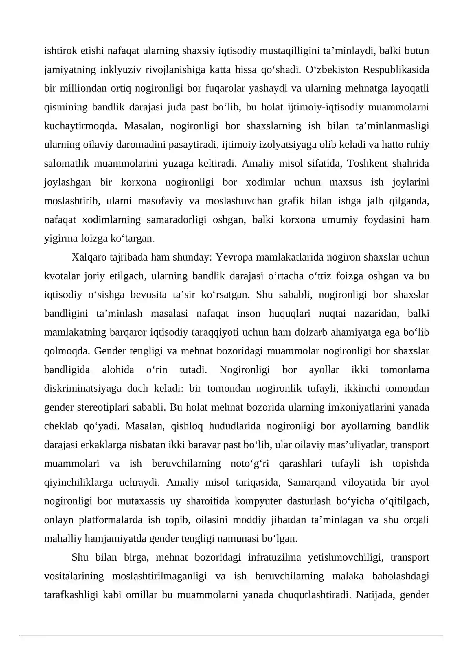 Nogironligi bor shaxslarning bandligini ta’minlash masalalari 2