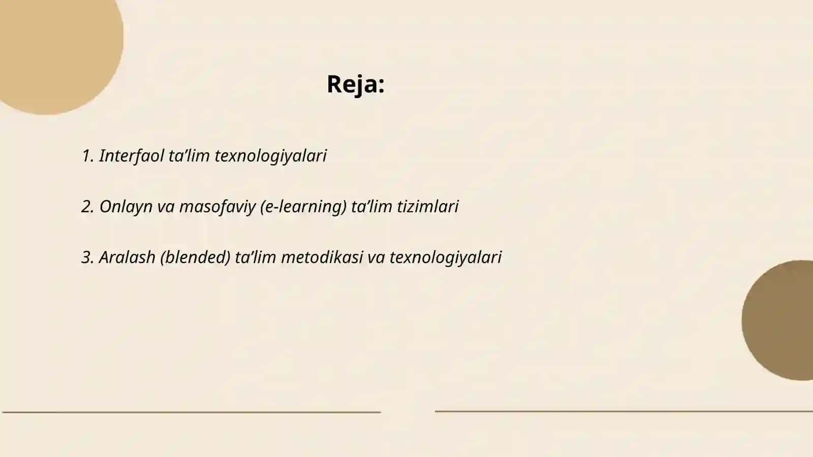 Zamonaviy o’qitish texnologiyalari 2