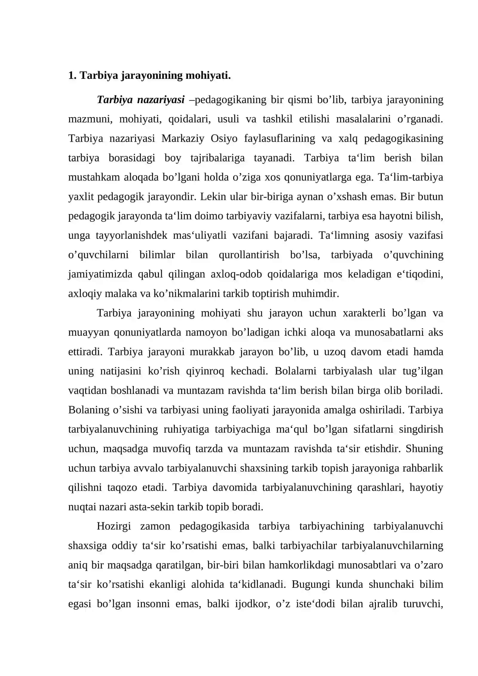 Tarbiyaning maqsad va vazifalari 2