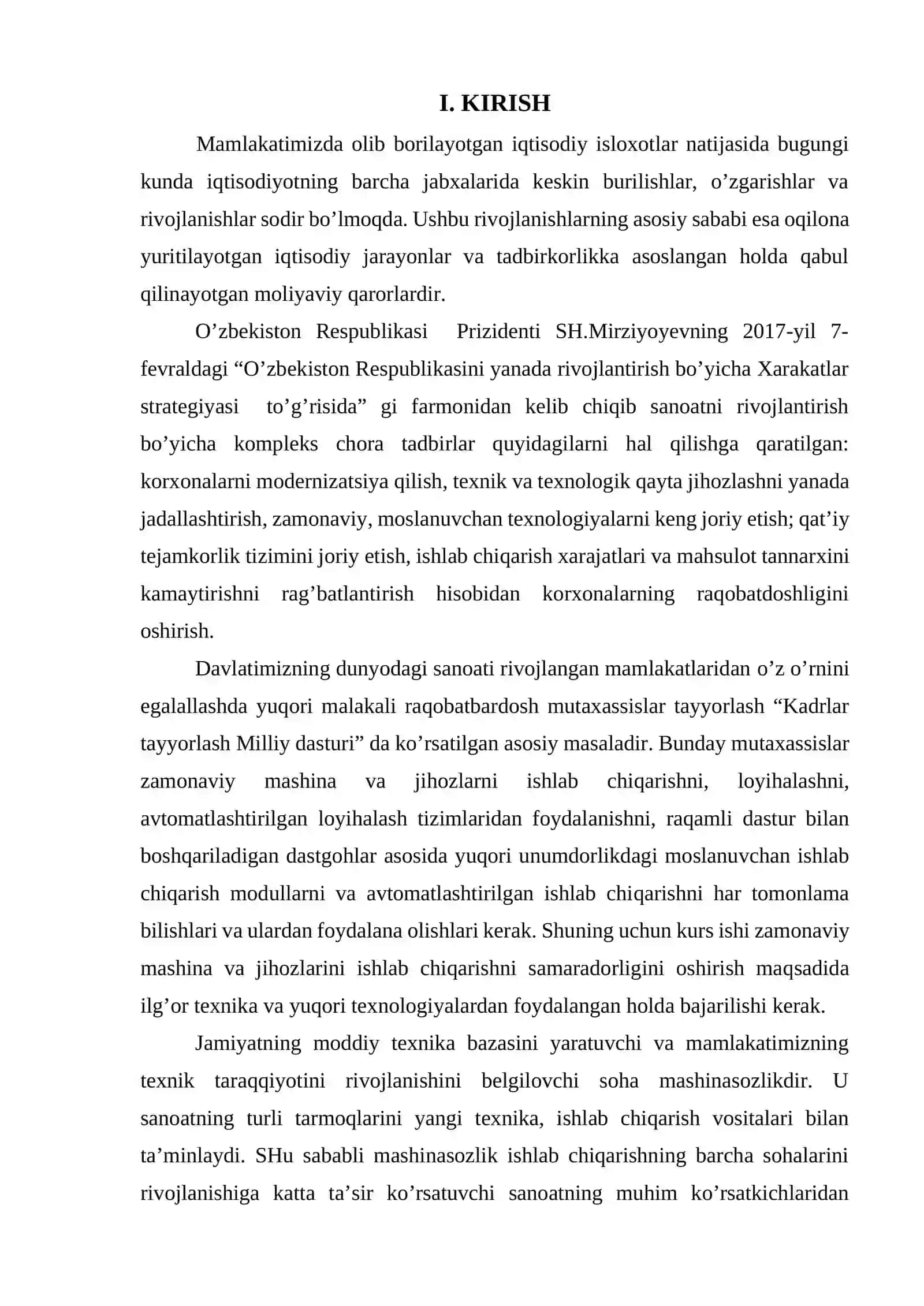 Valik detalini texnologik jarayonini loyihalash 2