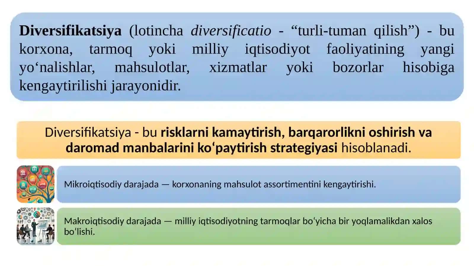 DIVERSIFIKATSIYA VA INTEGRATSIYA 2