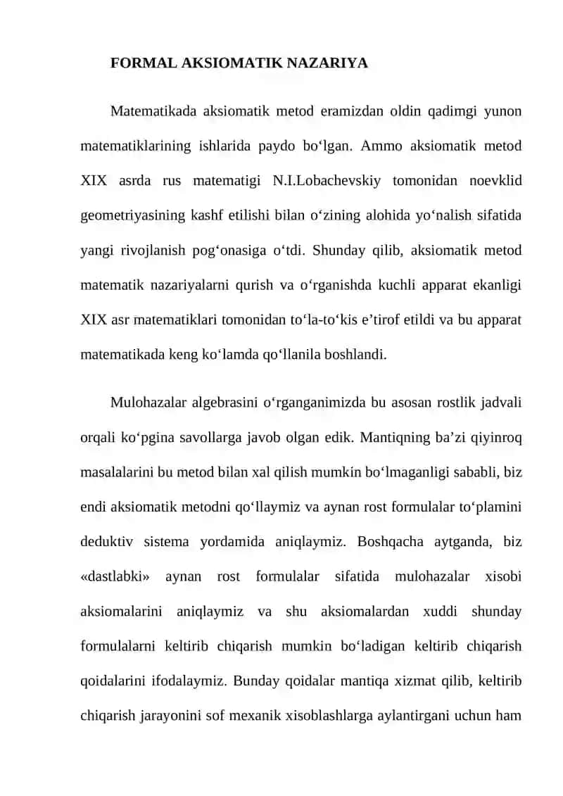 Formal aksiomatik nazariya 2