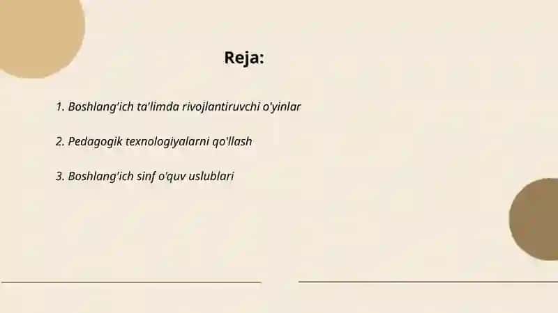 Boshlang'ich ta'limda rivojlantiruvchi o'yinlar 2