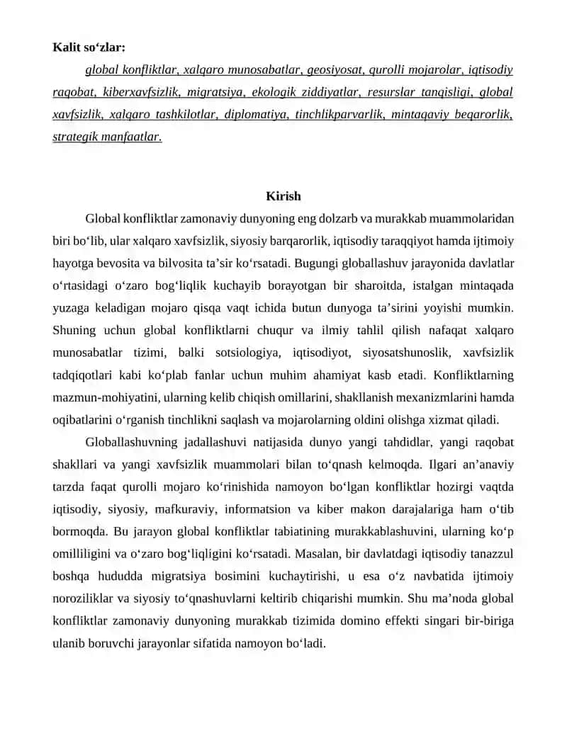 Global konfliktlar 2