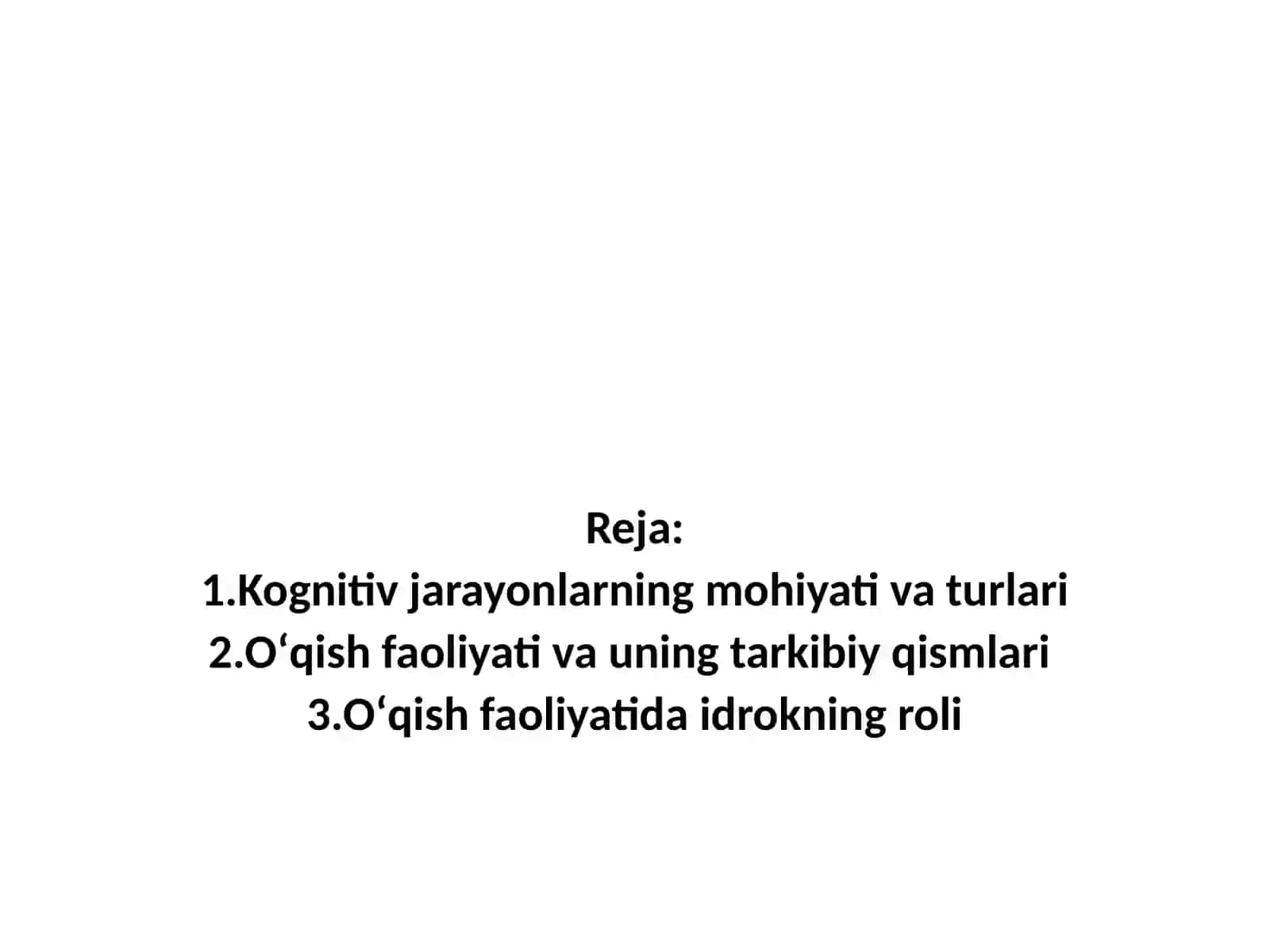 Oʻqish faoliyatida kognitiv jarayonlarning oʻrni 2