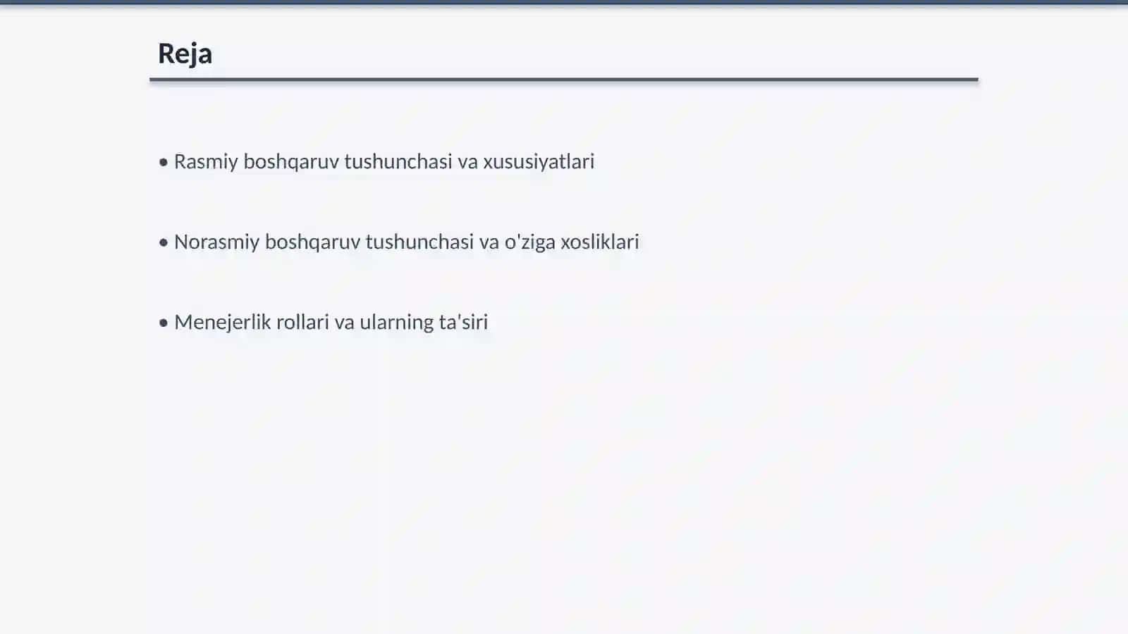 Menejerning rasmiy va norasmiy boshqaruvi 2