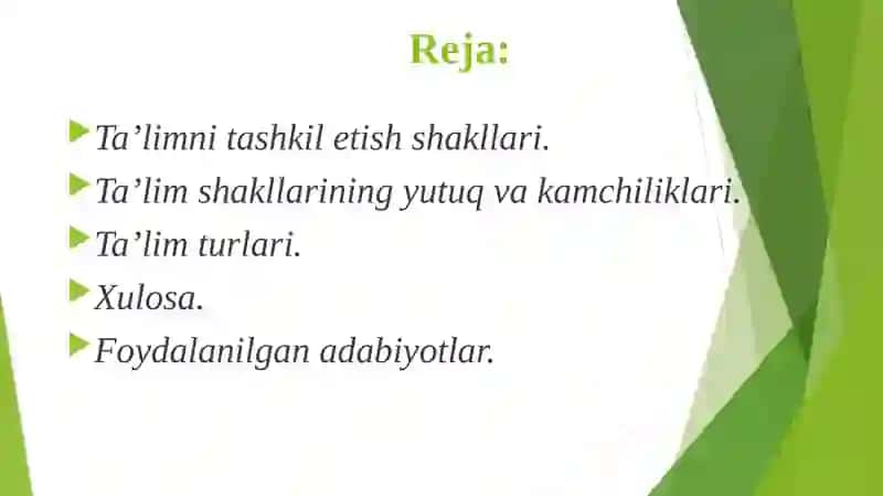 Ta’limnitashkiletishturlarivashakllari 2