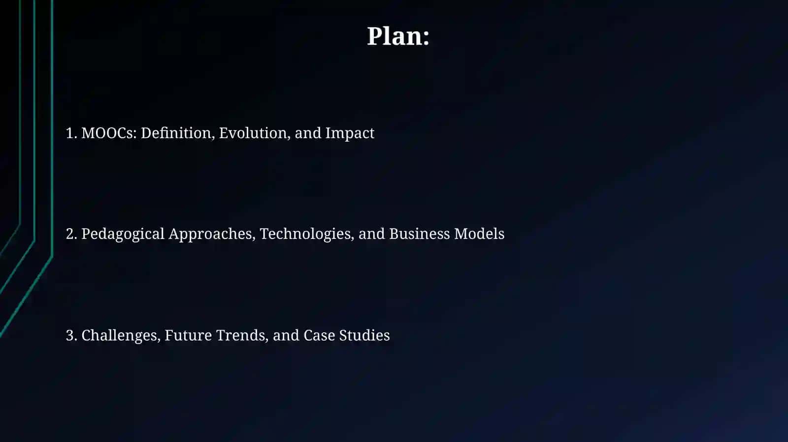 MOOCs: Definition, History, and Landscape 2