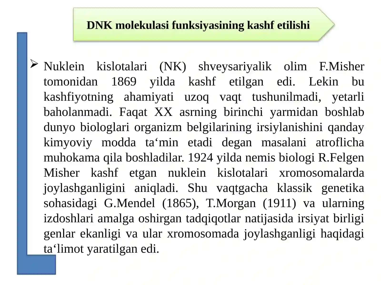 Nuklein kislotalari tushunchasi 2