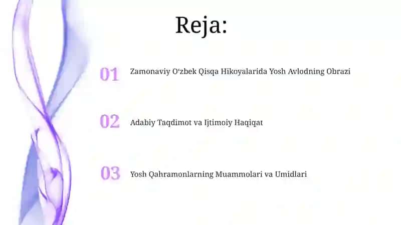 Zamonaviy Oʻzbek Qisqa Hikoyalarida Yosh Avlodning Obrazi 2