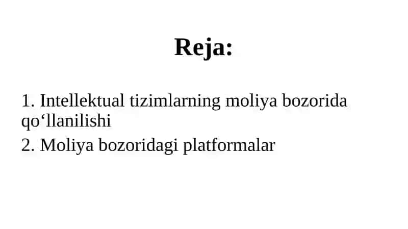INTELLEKTUAL TIZIMLAR MOLIYA BOZORIDA 2