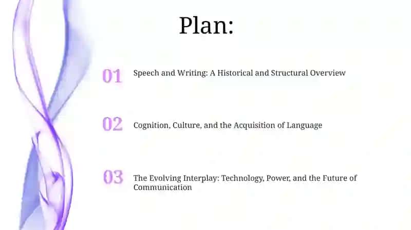 Speech and Writing: A Historical and Structural Overview 2