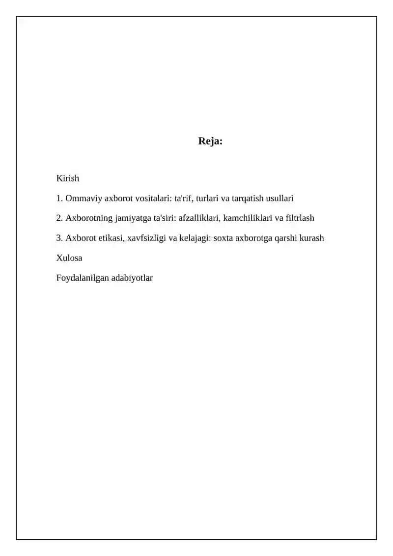 Ommaviy axborot vositalari 2