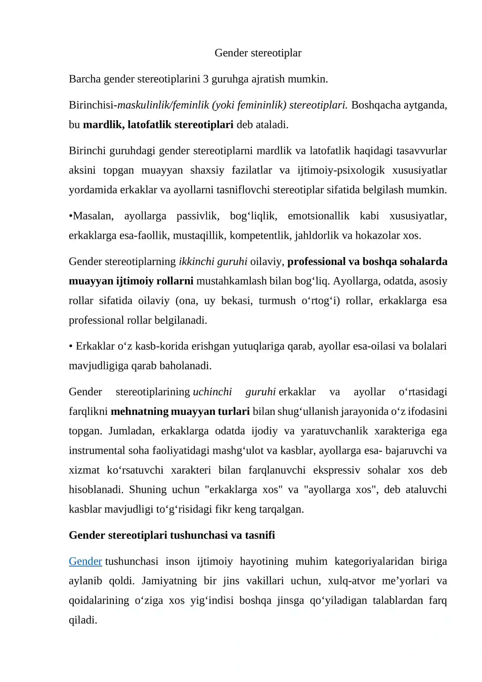 Gender steriotiplari 2