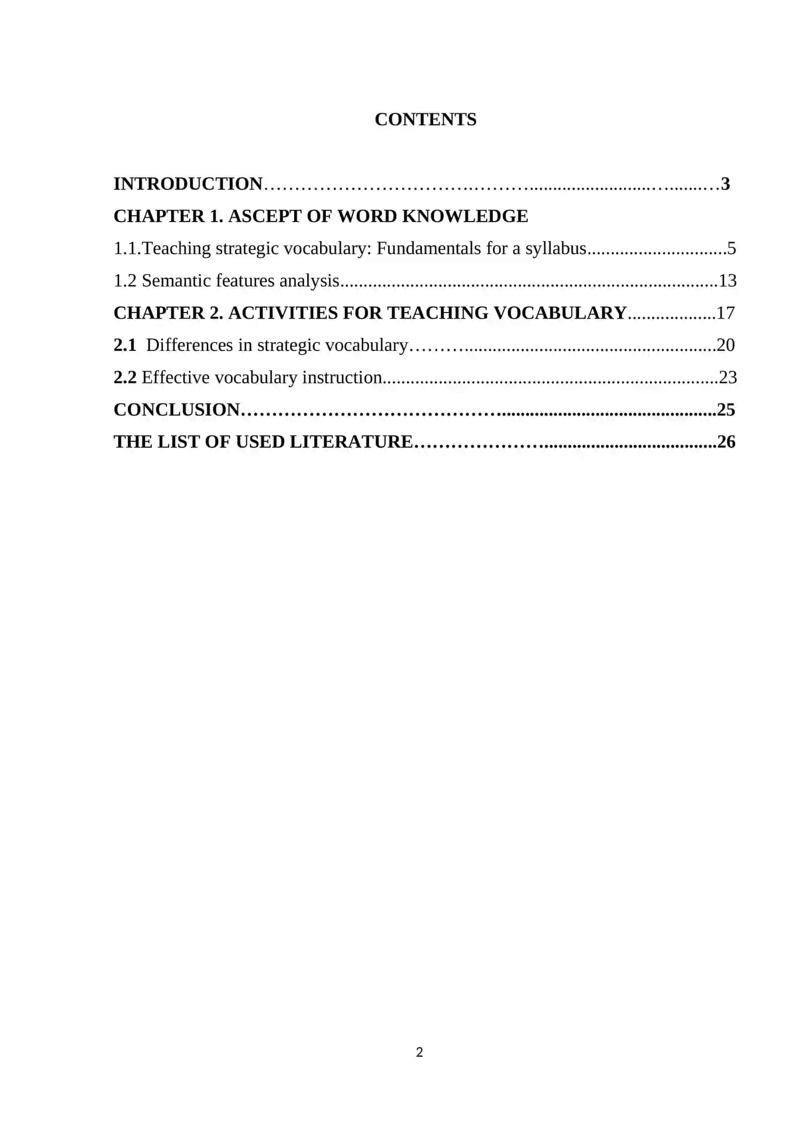 Course Work on Teaching Word Building 2