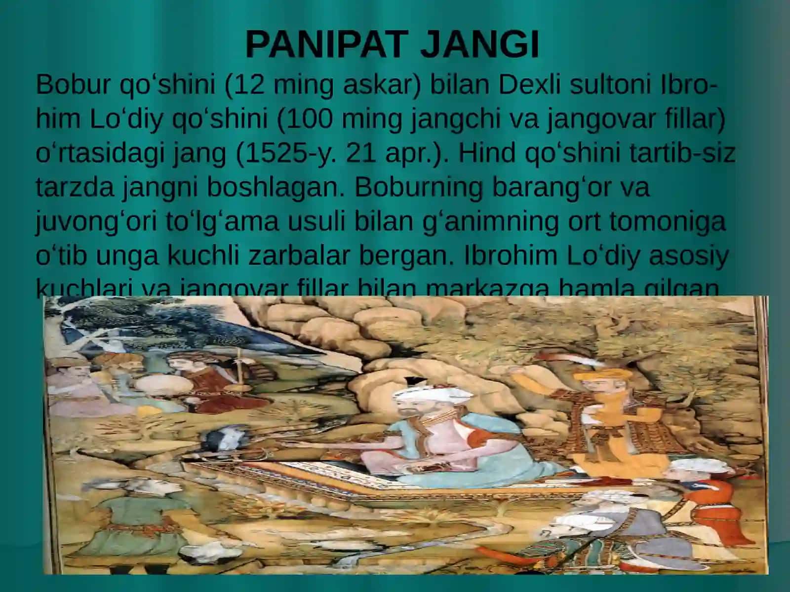 Boburning Panipat va Sekridagi jangi 2