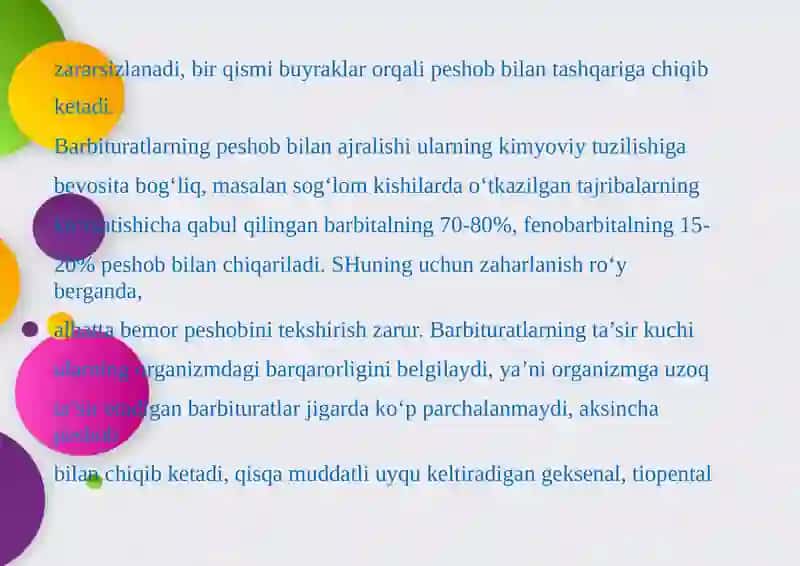 BARBITUR KISLATA VA UNING ASOSIDA OLINGAN DORI VOSITALAR 2