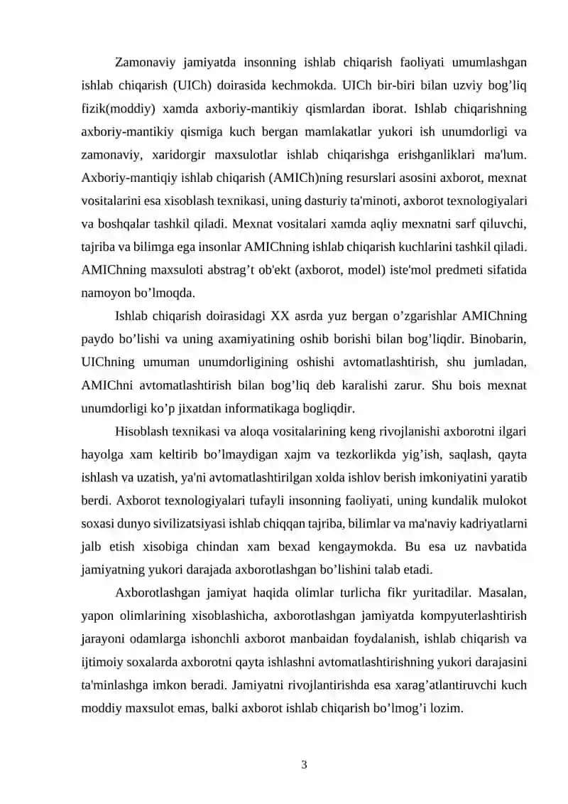 Axborotlashgan jamiyat va uning istiqbollari 2
