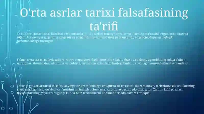 OʼRta Asrlar Tarixi Falsafasi 2