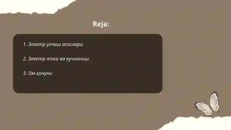 Электр улчаш воситалари 2