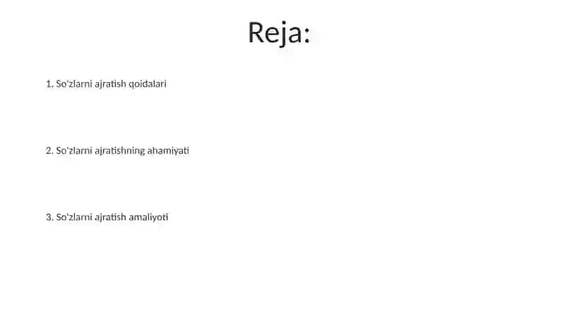 Fe'llarni ajratish 2