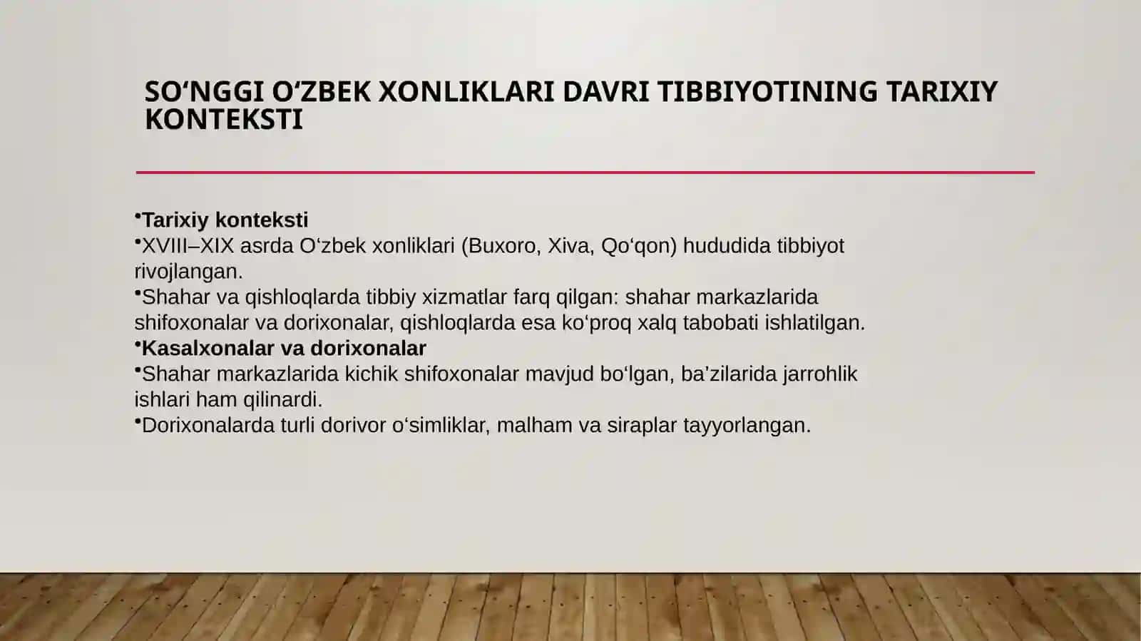 So'nggio'zbekxonliklaridavritibbiyotivauningo'zigaxostomonlari 2