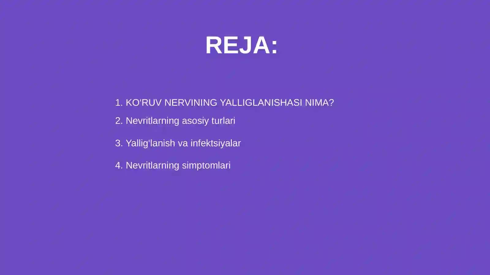 KO‘RUV NERVINING YALLIGLANISH PATOLOGIYASI - NEVRITLAR 2