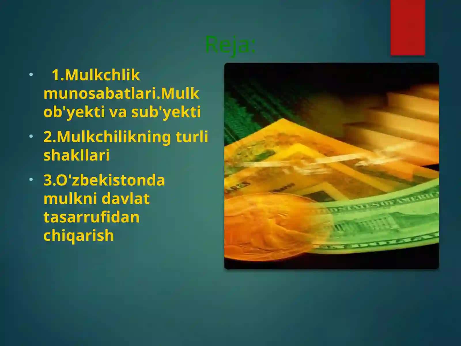 MULKCHILIK MUNOSABATLARI VA ULARNING TURLARI 2