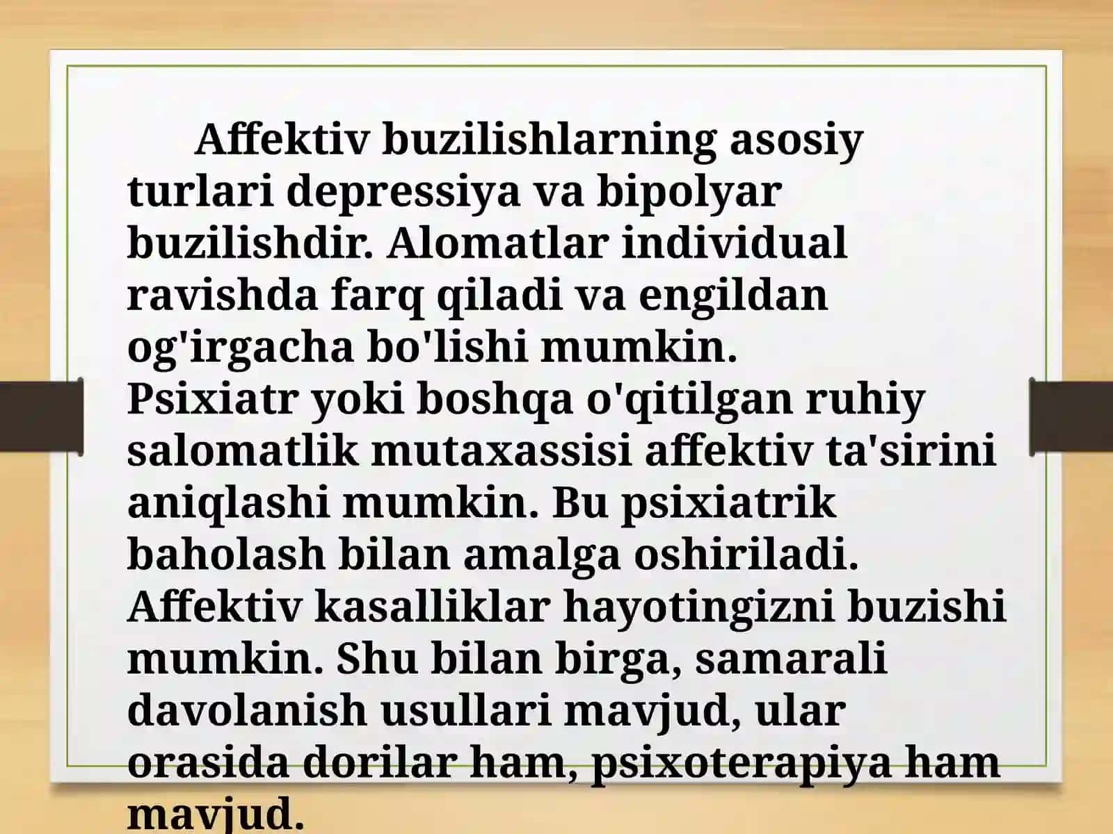 Affektiv holatlar psixodiagnostikasi 2