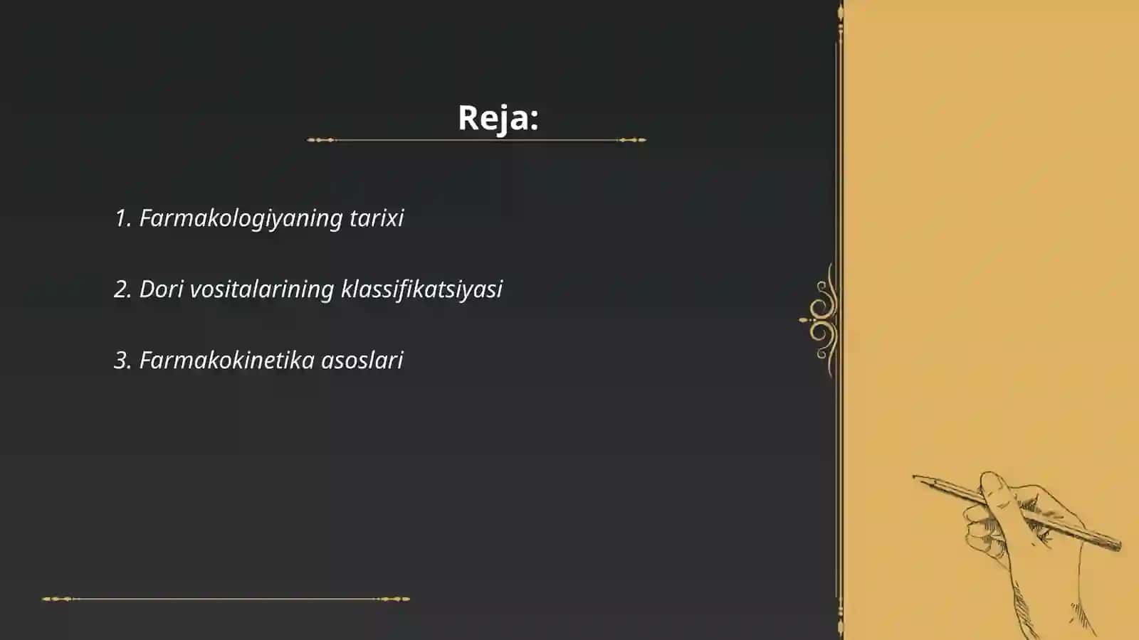 Farmakologiya moduli, mohiyati maqsadi va vazifalari 2