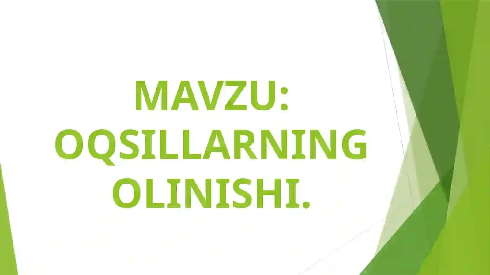 Oqsillarning Olinishi 2