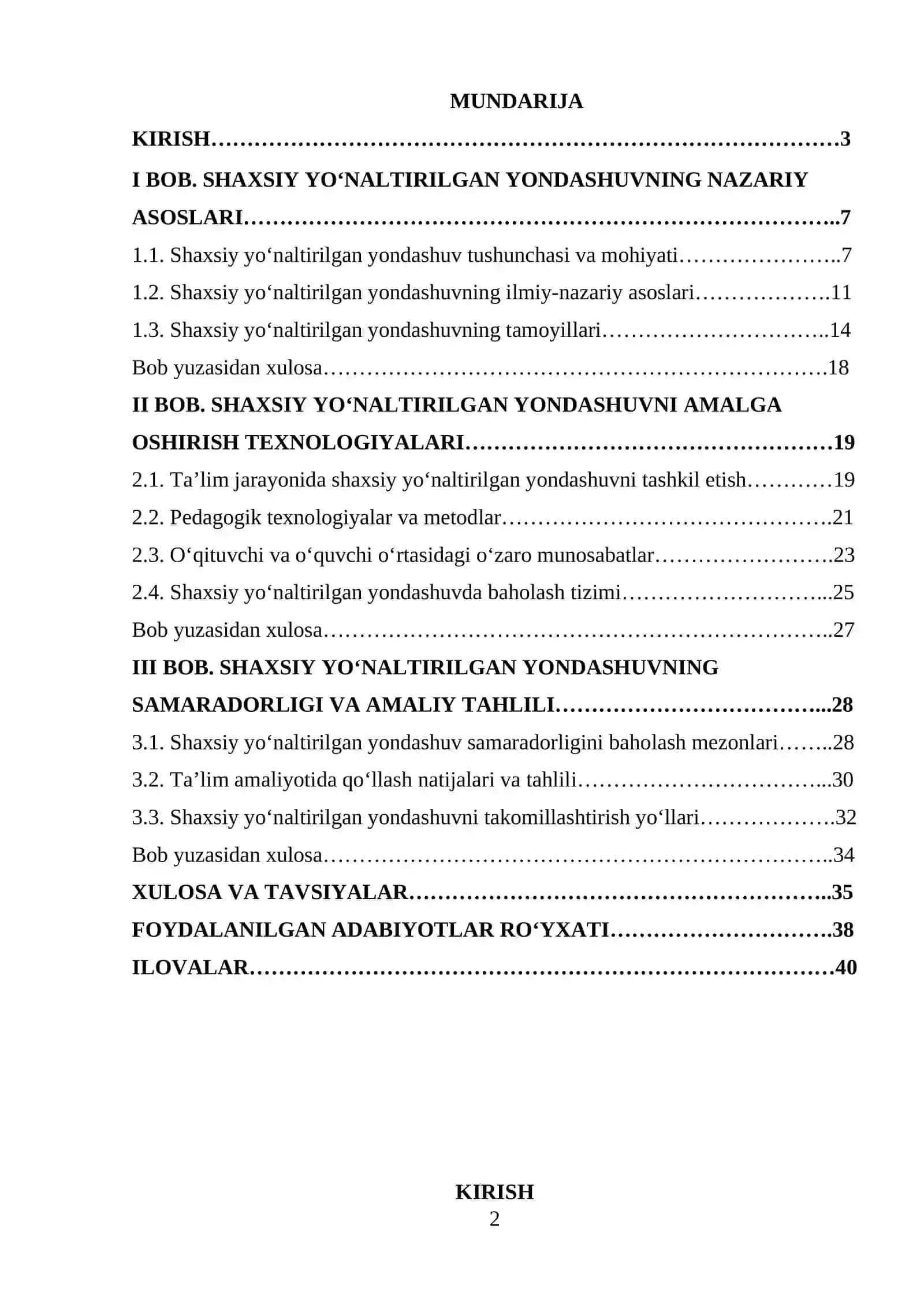 SHAXSIY YO’NALTIRILGAN YONDASHUV 2