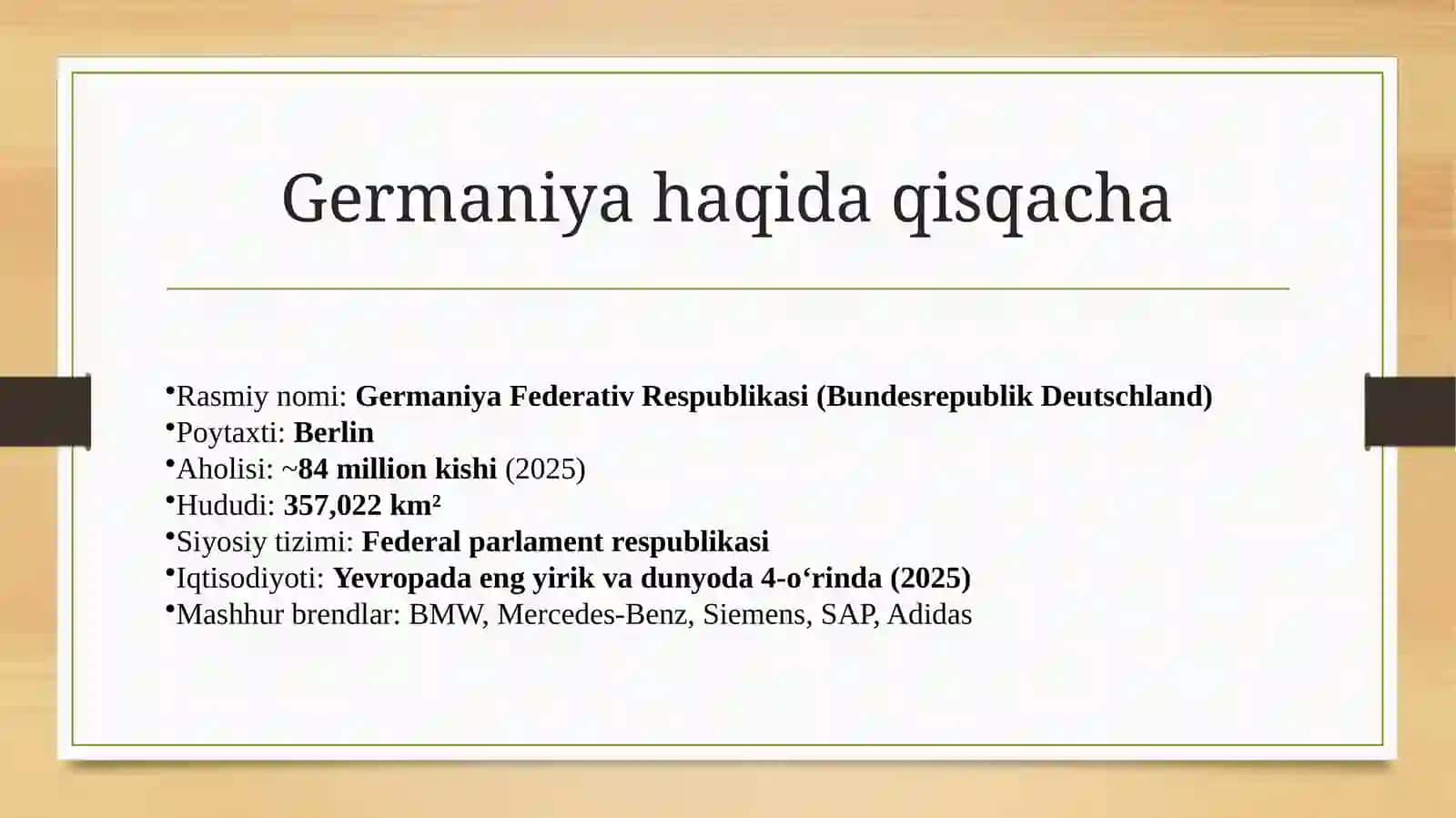 GERMANIYA SOLIQ TIZIMI 2